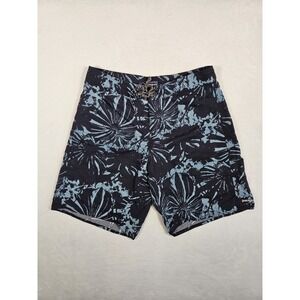 Patagonia Board Shorts Men's 34 Wavefarer Blue Hawaiian Drawstring Pocket‎ 9"
